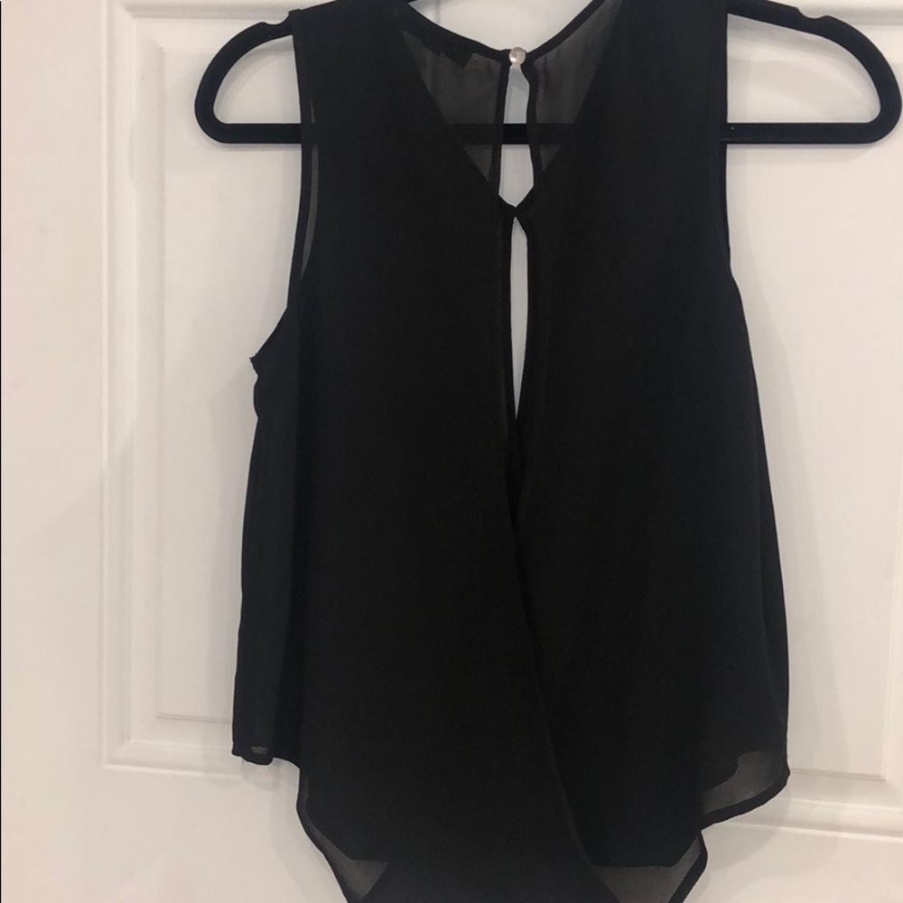 Open Front And Back See Through With White Neck - image 3